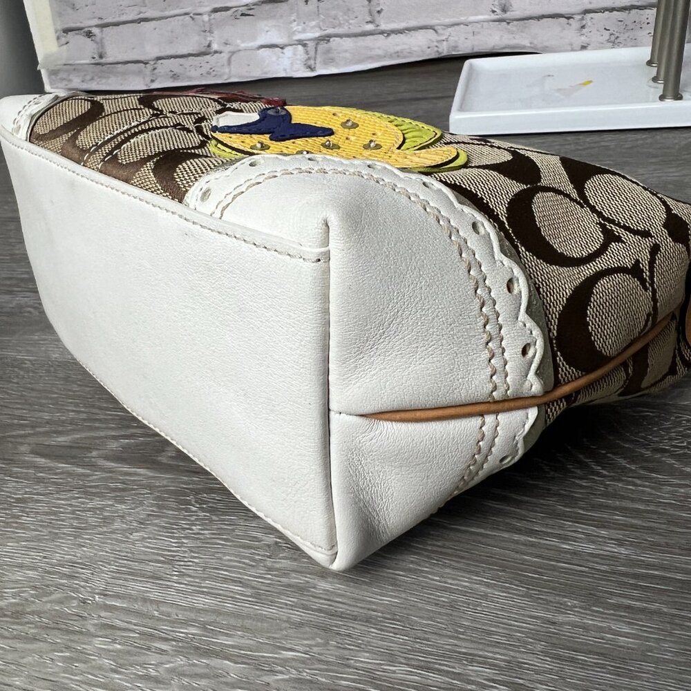 Rare Vintage Y2k Coach Pochette Sea Applique Hand Bag - Picture 5 of 7